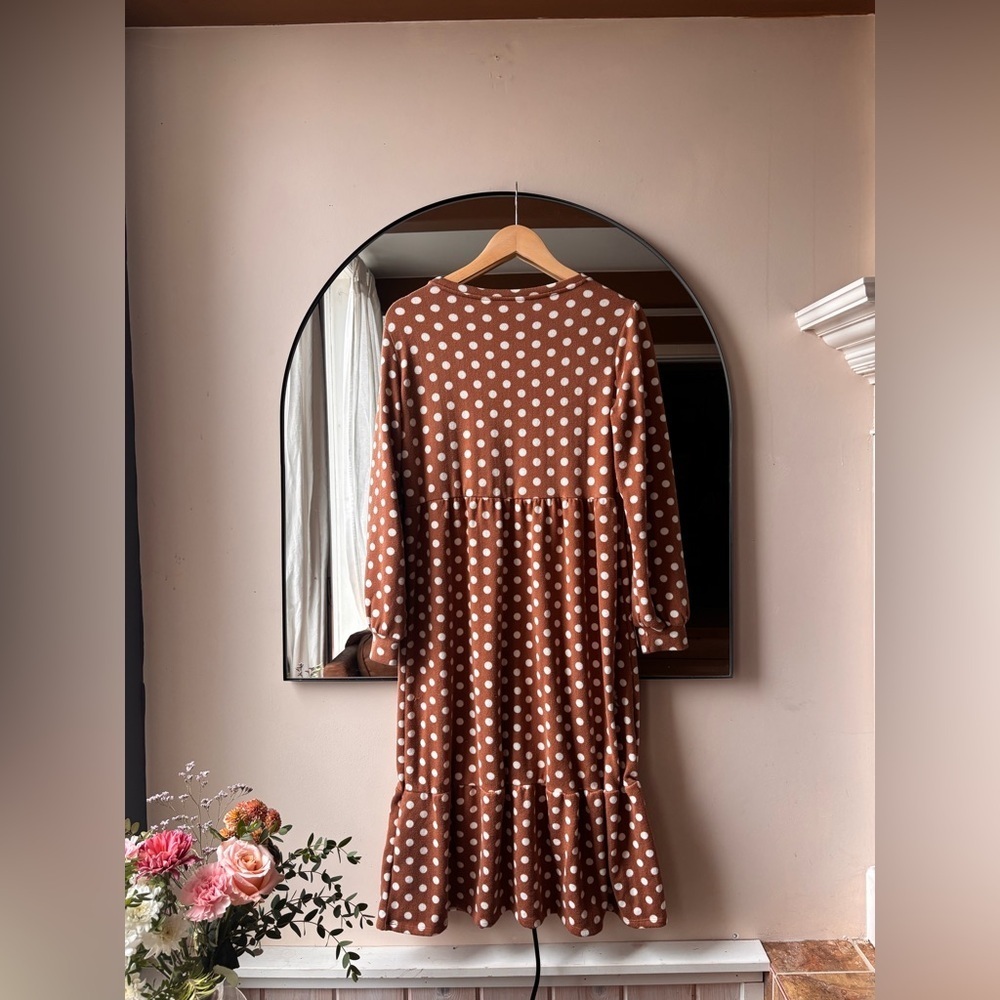 JOE FRESH X JILIAN HARRIS | polka dot midi dress | size small - Picture 4 of 5